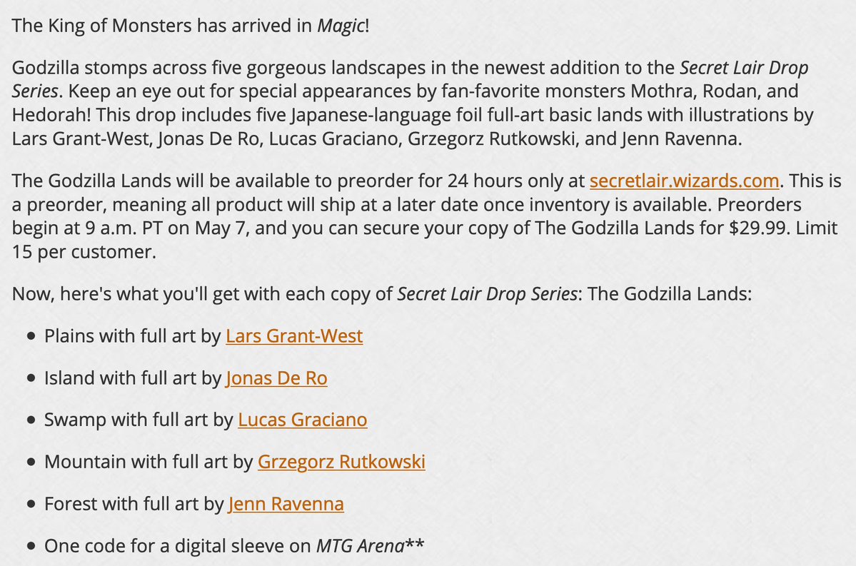 Other Mtg Items Toys Hobbies Mtg Secret Lair The Godzilla Lands Mtg Arena Sleeves Code Sent Via Message