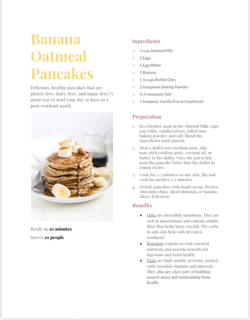 CatamountRefuel's tweet image. Need a new recipe to try?! Make these banana oatmeal pancakes 🥞🍌 they’re rich in antioxidants, contain several essential nutrients, and have high-quality protein! #uvmathleticperformance