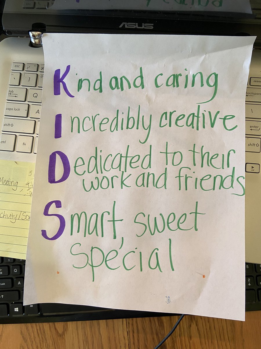 rochellewentz's tweet image. Kids were learning about acrostic poems in writing this week, so we did a shared writing activity during morning meeting.  #CISDRocks #CityView #TeamworkTime