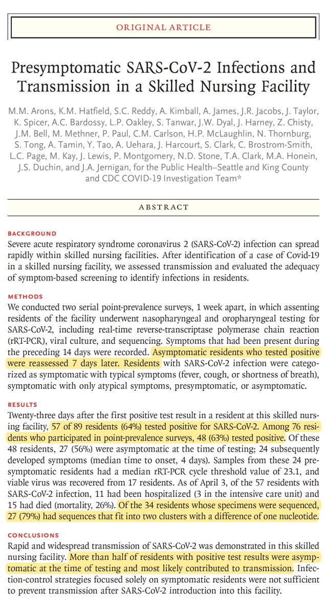 Some new insights about presymptomatic and asymptomatic transition and timing in  @NEJM report today https://www.nejm.org/doi/pdf/10.1056/NEJMoa2008457?articleTools=true