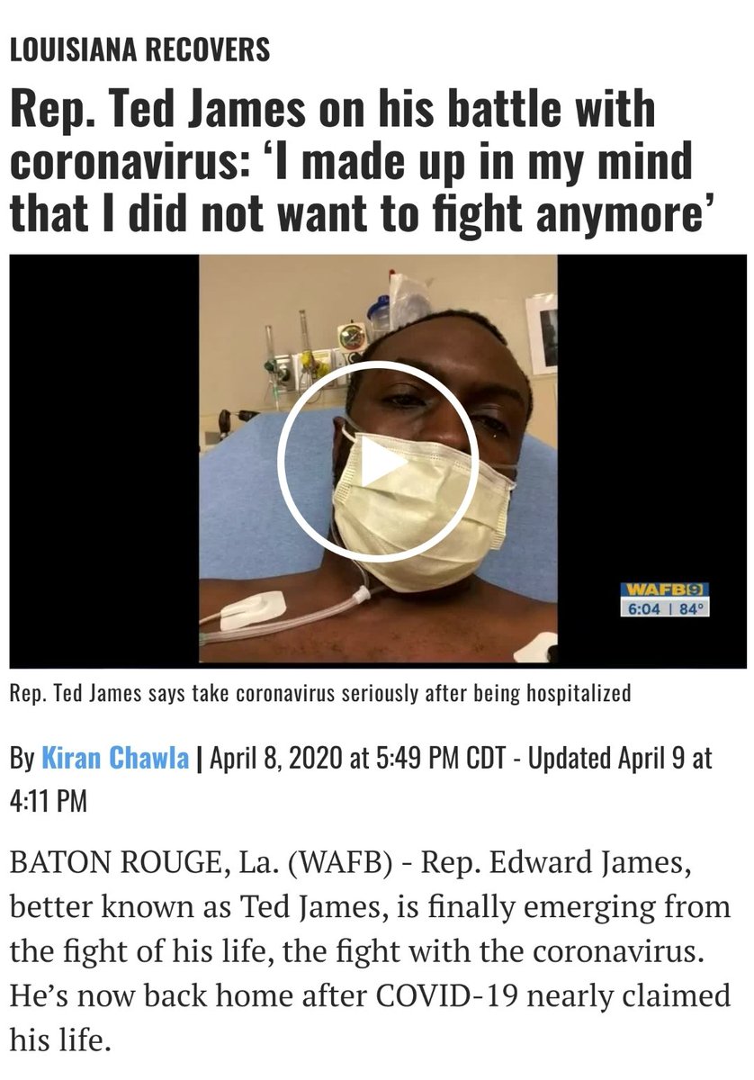 Before Rep  @EdwardTedJames was in the battle of his life against  #coronavirus, he was leading on issues such as helping people obtain SNAP benefits and raising money for a  #COVID19 bail fund. Thank God he has recovered and is back to work! Thank you for your leadership! 4/