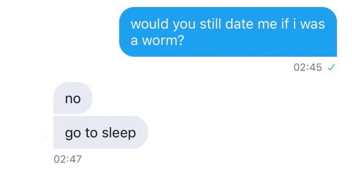 merlin characters as “would you still date me if i was a worm?” texts; a thread