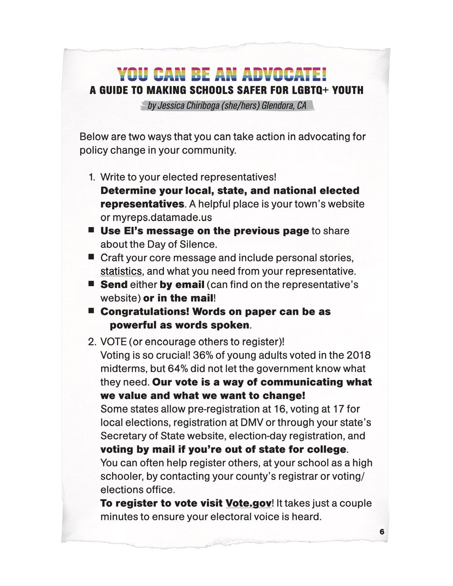 WaldenPRIDE's tweet photo. With today’s #DayOfSilence, begin by teaching advocacy. 

Share about the day of silence - tell us WHY your silence is powerful today. Contact your representative!

Importantly, when you can and when it is safe, USE your voice. Shout. Rally. VOTE! #WaldenDOS https://t.co/Q7lmmyDByS
