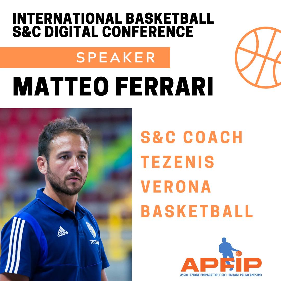 APFIP_Italy's tweet photo. 🏀 INTERNATIONAL BASKETBALL S&amp;C DIGITAL CONFERENCE 🏀
The next speaker we are going to announce is, currently the S&amp;C Coach of @scaligerabasket  in serie A2:
🎙Matteo Ferrari
#apfip #internationalmeeting #internationalconference #basketball #strengthandconditioning https://t.co/HOIM1EfZma