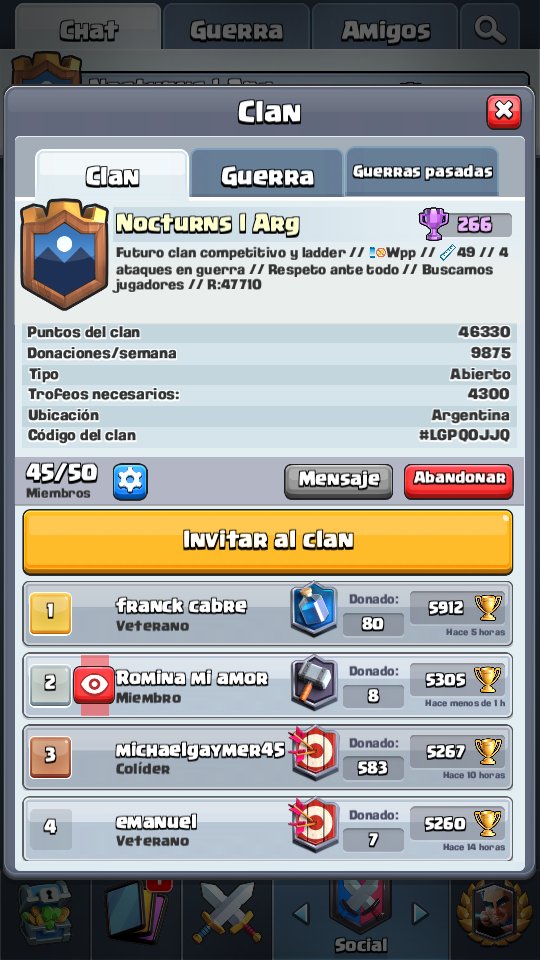 Buscamos jugadores +4300 que sepa atacar en guerra <a href="/Ayuda_RT_GG/">Ayuda RT🔃</a> <a href="/AyudaJugador/">Ayuda Jugador</a> @AyudaJugador2