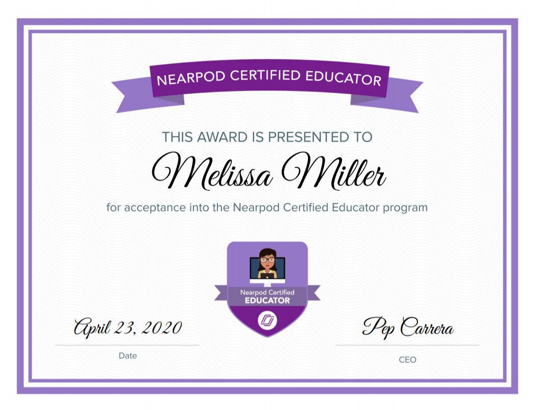I thought it was about time...right <a href="/GDerrSDOL/">Garrett Derr</a>??!! Nearpod was my favorite online learning tool this school year and I'm excited to continue using it during out school closure. <a href="/nearpod/">Nearpod</a> #SDoLTECH #NearpodCertified #podsquad