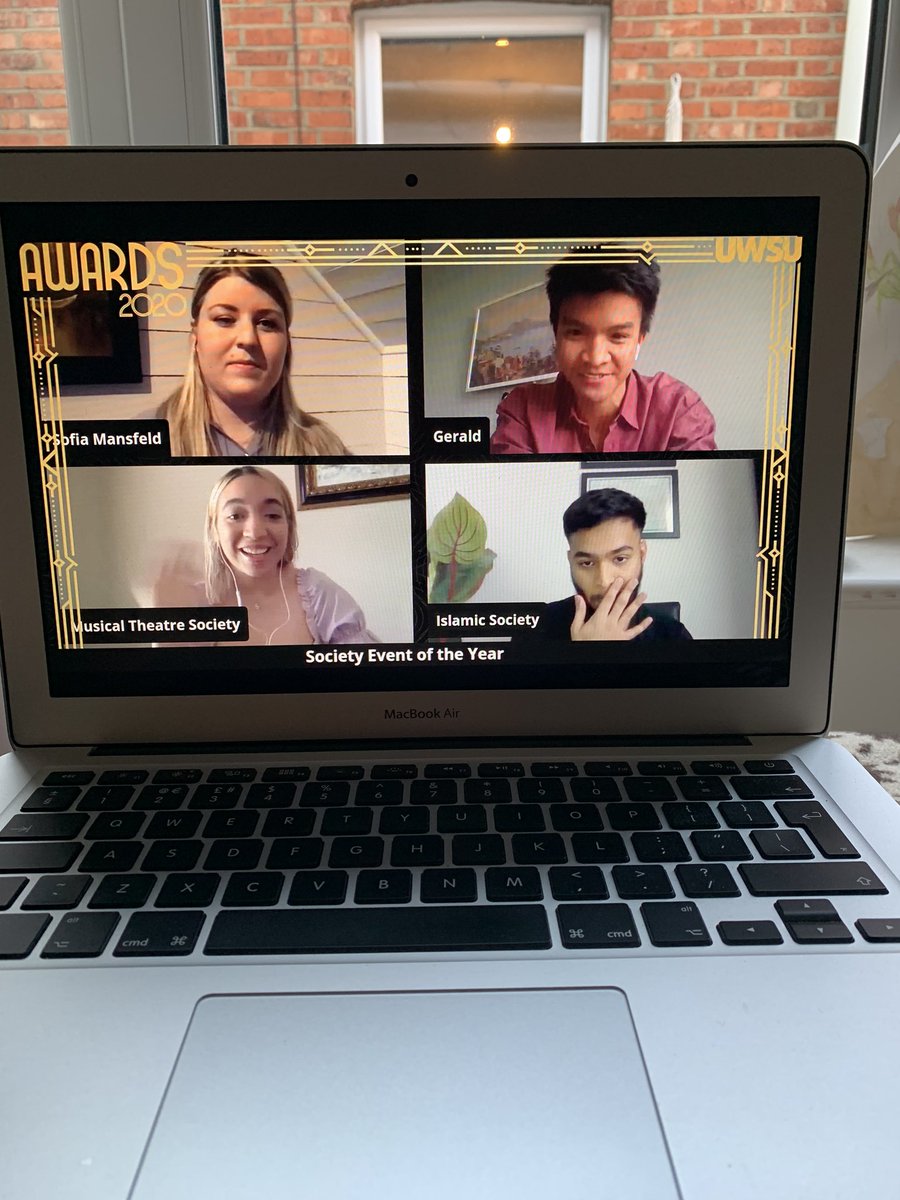 sarahparsons93's tweet photo. What @WestminsterSU are doing with our virtual awards show right now is pretty epic! Super impressed with the team! #uwsuawardsshow  watch along at https://t.co/YSmb9w4qf0 https://t.co/9gpAjeyYhB