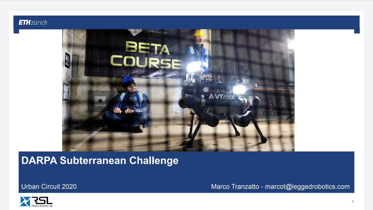 MarcoTranzatto's tweet image. Today I was thrilled to present at @anybotics the latest achievements of @leggedrobotics group for the DARPA SubT Challenge. It was great to see so many people interested in the competition and willing to always improve their product. I look forward to deploying the new ANYmal C!
