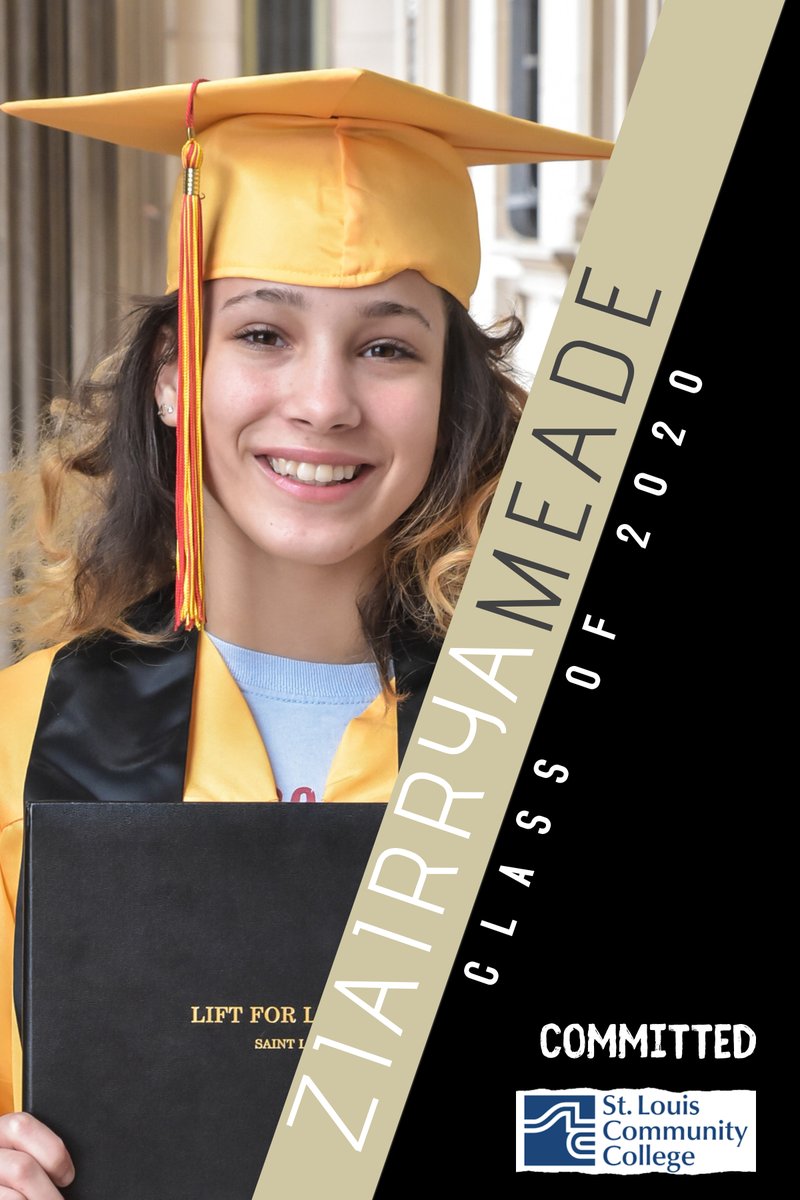 Spotlighting our Seniors: Ziairrya Meade! Congrats. She's headed to St. Louis Community College this fall. ##graduatingseniors #collegebound #hsgraduation