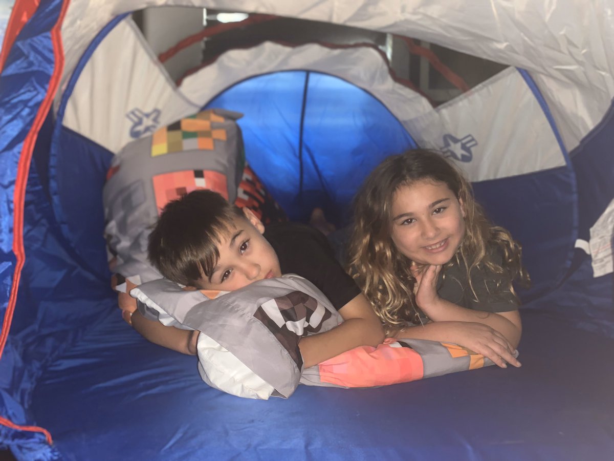 Coataltan's tweet photo. Happy Friday from the Murphy kids!!!!! Lazy “Friyay” for these 2 today. A lot of yawning with this cozy fort.
I’m wondering if I can fit in there??? #VirtualSpiritWeek #buildthefort #Homeschooling2020 @BCEBobcat @cyspotts #fort #home #siblings @collierschools https://t.co/gZLigLP4yt