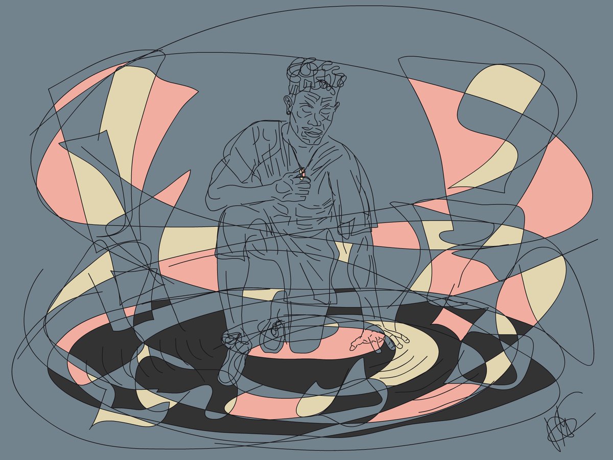 HalNymen's tweet photo. "The Spirals of Unknowns". In 2018 @brycevine wrote to me "Really love ur art! U should make me one!". But back than I was busy, didn't reply properly. Now, when pandemic forced many of us to slow down, I finally found time to drew the idea I had. Thank you for inspiration Bryce! https://t.co/NeYGhEUv3T