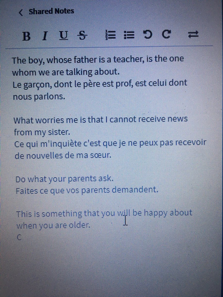 Nataliejs7's tweet photo. AP French students are collaborating on complex sentences in real time using the Conference feature on ⁦@CanvasLMS⁩. ⁦@EdTechYoder⁩ ⁦@owen_principal ⁦@ojrsd_supt⁩ https://t.co/W93v2VNhys