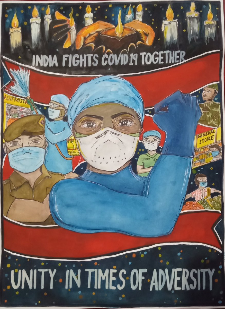 ManojINCLEN's tweet photo. @crpfindia CRPF Community Collaboration Initiative- COVID #CRPFPosterChallenge 
By Aarushi Das, D/O Manoj Das, class 11, DPS NOIDA Sec 30. https://t.co/kAwhMySYGH