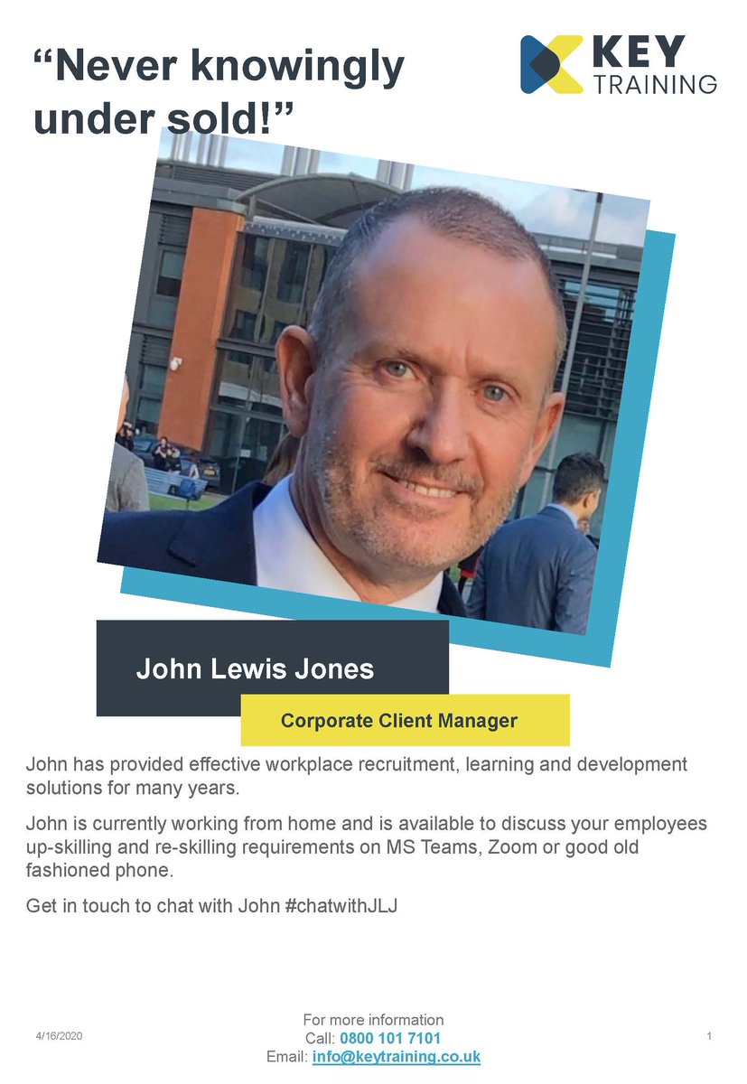 CharlieVBlack's tweet photo. Say Hi to John everyone!
John has so much experience in working with large organisations to develop effective learning and development strategies.

#KeyTraining #Strategy #SayHello #chatwithJLJ https://t.co/ndDhW7AVJF