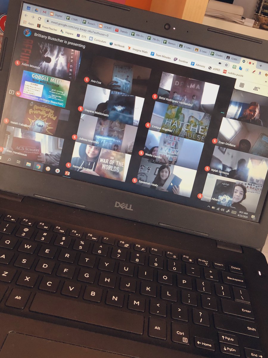 MissBusscher's tweet photo. What a week! Google Meets were rolled out to our classes. Grateful to see them happy &amp; healthy ❣️#csmstigers #livethecode https://t.co/FyGl3WbBB5