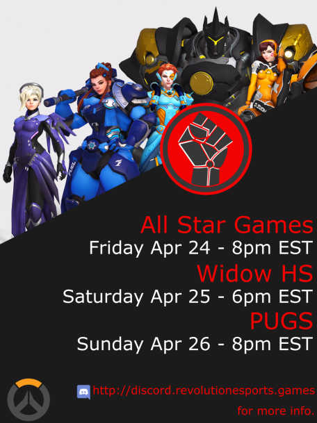 _RevolutionOW's tweet image. Don't forget to register for our free-to-enter Widow Headshot tournament happening Saturday April 25th at 6pm EST! We go until there is one left standing. Will it be you who takes home the $100 prize? Let's find out: forms.gle/LELEiiafadNpuE…

Discord link in bio! Join for updates!