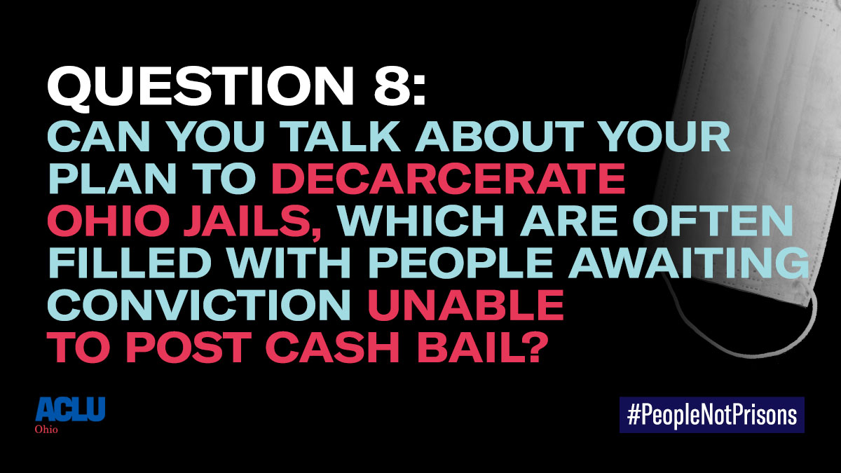 Question #8A new  #COVID19 model created by  @ACLU & others finds that nearly 100K more people across the US will die than currently predicted unless rapid actions occur to reduce jail populations across the US.Can you talk about your plan for Ohio jails  @GovMikeDeWine?!