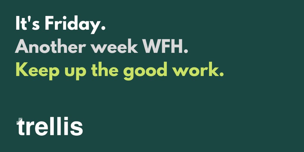 trellis_law's tweet image. Happy #FeelGoodFriday to everyone out there #WFH. You&apos;re doing great! #legaltech