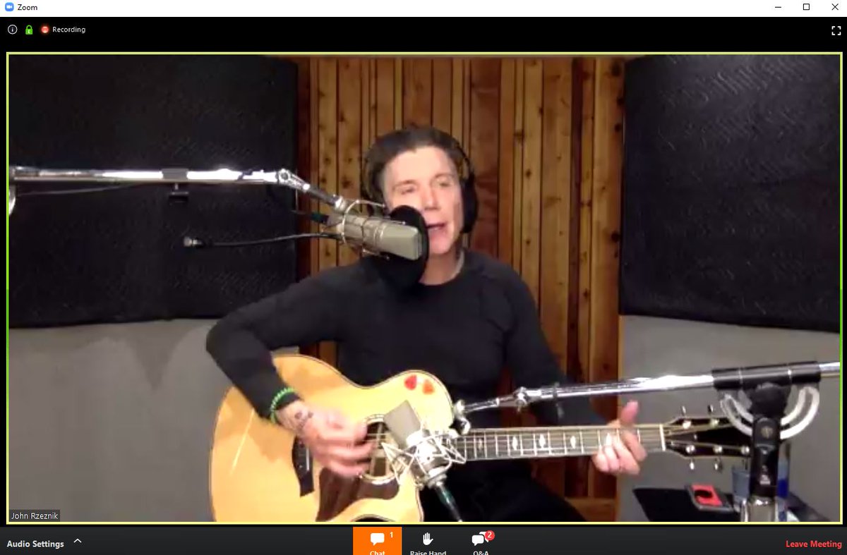 VIPREPhil's tweet photo. WOW, what a time it is to be in right now! Private session with John Rzeznik from the Goo Goo Dolls as part of the @nutanix #IT #Unplugged series! Reach out to me to find out how you can join our next private concert session! My zoom is better than yours! #nutanix #hci #nextconf https://t.co/JedZ0B3k8x