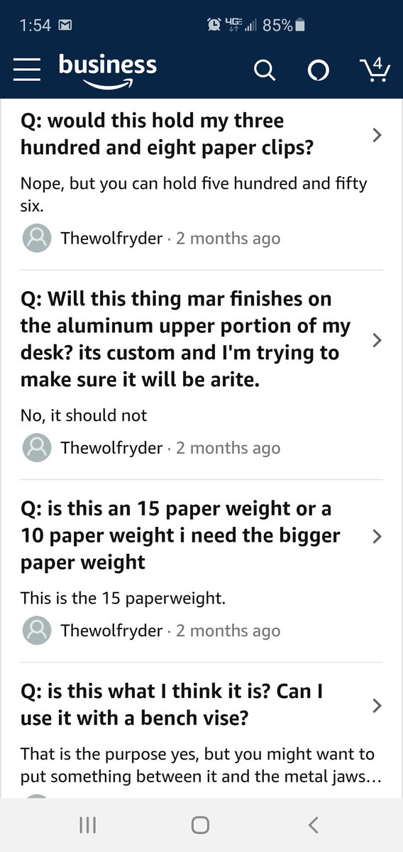 Corhodes94's tweet photo. This company is selling an AR15 Armourers Block as a Paperweight to get around Amazon's guidelines and the questions have me rolling 😂😂 https://t.co/oMZDm1ClFG