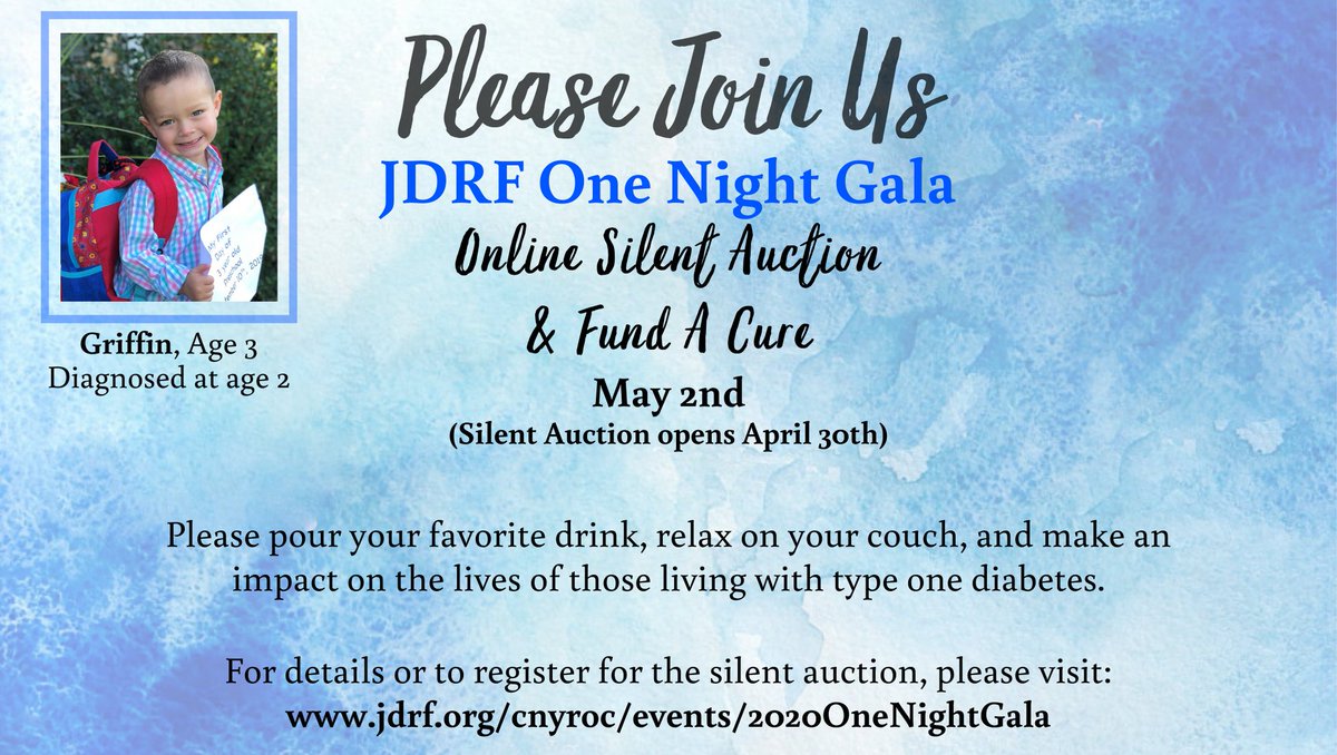 If we take our foot off the pedal now there will be a ripple effect in research for years to come and for the sake of those who are impacted by T1D we can’t let that happen.   Joining this event is free. You are able to register by visiting jdrf.org/cnyroc/events/….