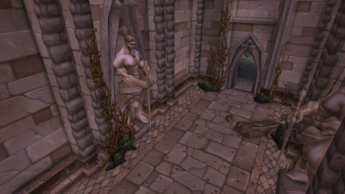 Arthas walking towards the throne room. The doors would normally be closed.