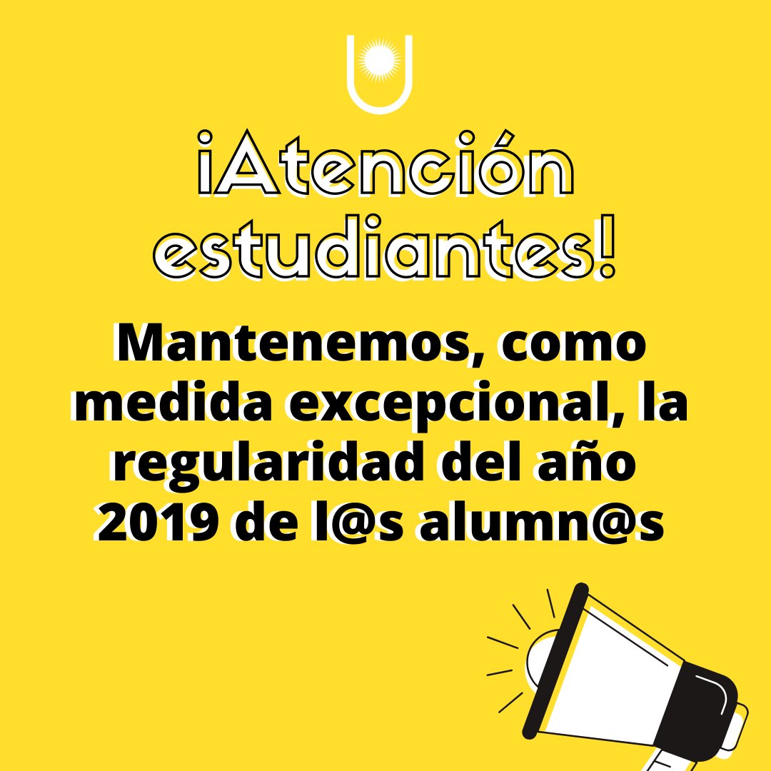 Por la emergencia sanitaria se mantiene regularidad sin trámite de readmisión.
Estudiantes que realizaron el trámite no se les consignará ya sea hayan realizado pedido 1ra, 2da o 3ra readmisión por no haber cumplido requisito de cantidad de materias minimas aprobadas durante 2019