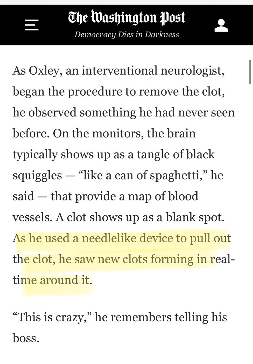 “Coronavirus patients are mostly experiencing the deadliest type of stroke. Known as large vessel occlusions or LVOs, they can obliterate large parts of the brain responsible for movement, speech and decision-making in one blow...”Read the graph below: https://www.washingtonpost.com/health/2020/04/24/strokes-coronavirus-young-patients/