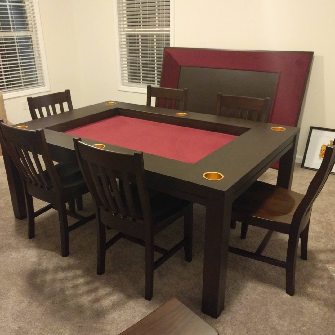 game_tables's tweet photo. Our $1999 Dining Game Table is one of our most popular products. Pay NO SALES TAX if you order in April!
#RealCustomerPhoto from Chuu and Andrew. Table shown in Sagamore Hill and Burgundy with promotional Gold cup holders.
https://t.co/FR5QB5oIrz https://t.co/ohvmroNval
