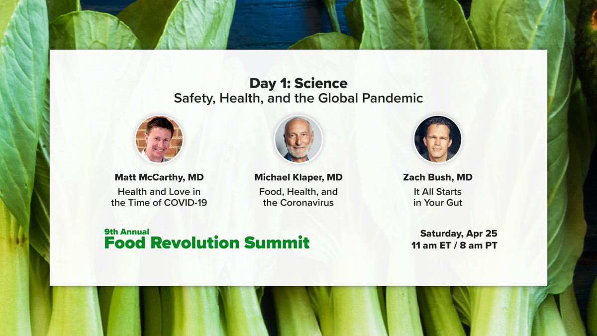 Discover how #Health and #Safety begin with #Food with <a href="/DrMattMcCarthy/">Matt McCarthy</a>, <a href="/michaelklapermd/">Michael Klaper, M.D.</a>, and <a href="/DrZachBush/">Zach Bush MD</a> tomorrow!

There are many things right now that are out of our control, but how we choose to eat and nourish our body isn’t one of them.

Join us: frn.co/34VxtCV