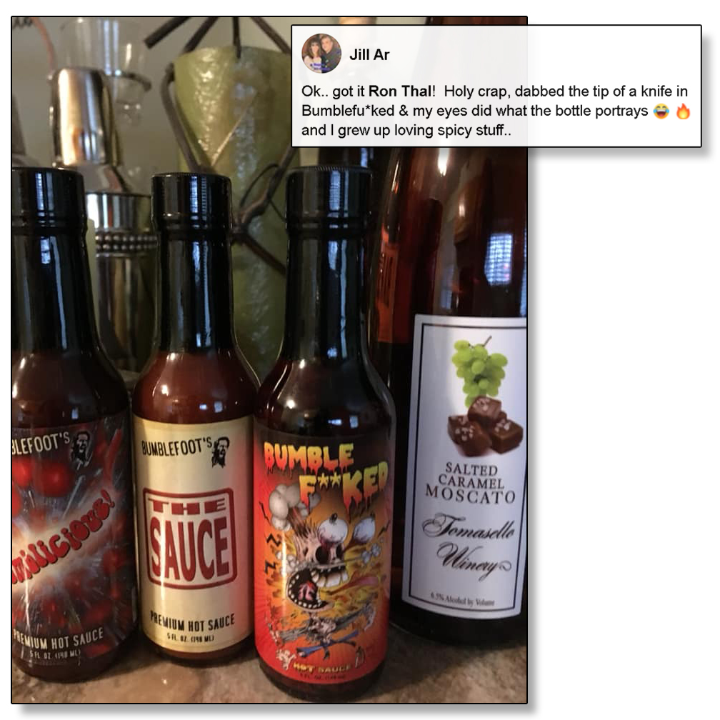BumblesHotSauce's tweet photo. << Holy crap, dabbed the tip of a knife in BumbleF**KED &amp; my eyes did what the bottle portrays 😂🔥 and I grew up loving spicy stuff.. >>

Get the sauces online at https://t.co/1fKBQeDN8X 🌶🌶🌶

Get BumbleF**KED online in the UK at https://t.co/sc3hEutxPD 🇬🇧🇬🇧🇬🇧 https://t.co/yeOgTQSo5Z