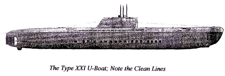The only submarines in service in any navy in the world capable of that performance at that time were the German type XXI U-boats.