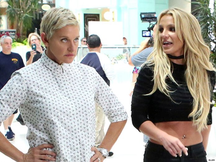 Britney with Ellen at the Burbank Mall in 2016.