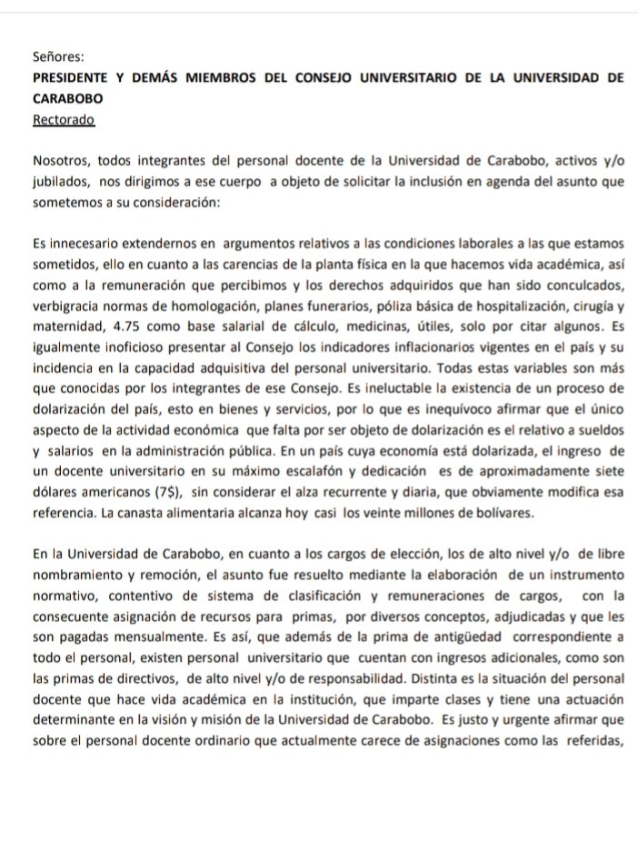 julioporlavida's tweet photo. CU-UC Pedimos que se unifiquen las propuestas, en una sola exigencia salarial de la UC, que esta sea proyectada en salarios dolarizados. Las propuestas de los ucistas ante el CU incluye: Prima 60% sobre titular y 45% a otros escalafones e incidencias por año.  #SiHayPropuestas https://t.co/lPRVOrJwVb