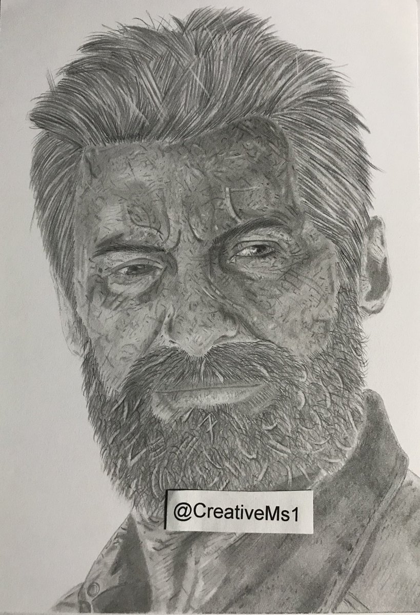 My drawing of <a href="/RealHughJackman/">Hugh Jackman</a> as Logan #FanArtFriday #fanart #drawing #art #portrait #drawingoftheday #Logan #MARVEL #HughJackman #marvel