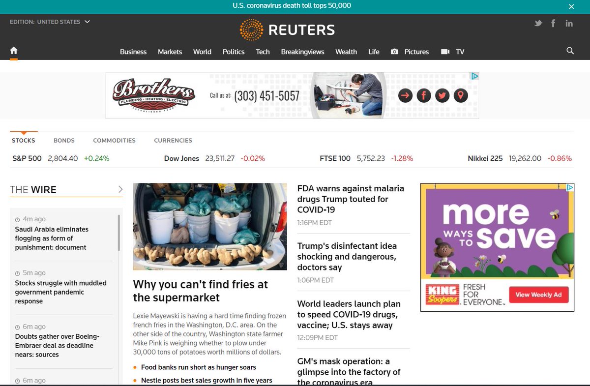 Reuters and NBC headlines focused a bit more on how experts and doctors found the statements quite wrong-headed and alarming, which is fair in view of the facts. Remember, factual. "least biased" reporting can still make something look bad if it is indeed bad.