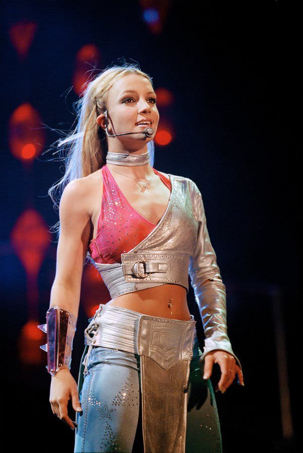 Britney on stage in the “Oops!..I Did It Again” tour.