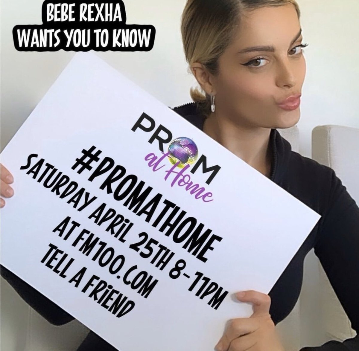 It’s TOMORROW! Grab a date, snag a friend and celebrate #PromatHome with <a href="/FM1003/">FM100.3</a> a live DJ and music superstars Saturday from 8-11pm! Stream it all live on fm100.com/prom-at-home/