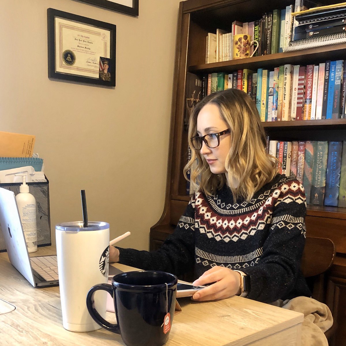 mathwithmurph's tweet photo. This is what #studentteaching looks like for me- making videos using my iPad and laptop. Working at my computer 8-10 hours a day, these blue-light blocking glasses I’m wearing keep away headaches. A solid recommendation to teachers working from home! #mathteacher #math #mathisfun https://t.co/WBloOjr9o9