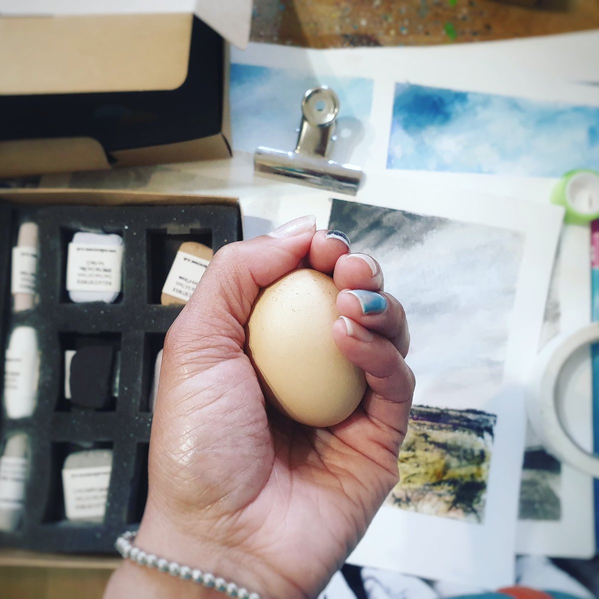 PippaPixley1's tweet image. We have a baby chick we are caring for as it's mummy rejected it. You can hear it chirping inside. It should hatch in one or two days!

#chirping #chick #wyandottechick