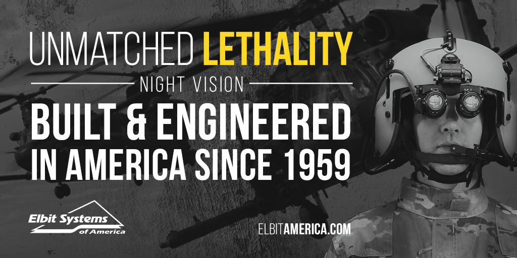 ElbitAmerica's tweet photo. There's nothing standard issue about you. Neither should the night vision you wear. Built and engineered in America since 1959. Elbit Systems of America Night Vision. Visit https://t.co/BZhpp2aJEB to learn more. #ArmyAviation #AAAA #ArmyPilot #NightVision #NextGenNightVision https://t.co/E85ocenCim