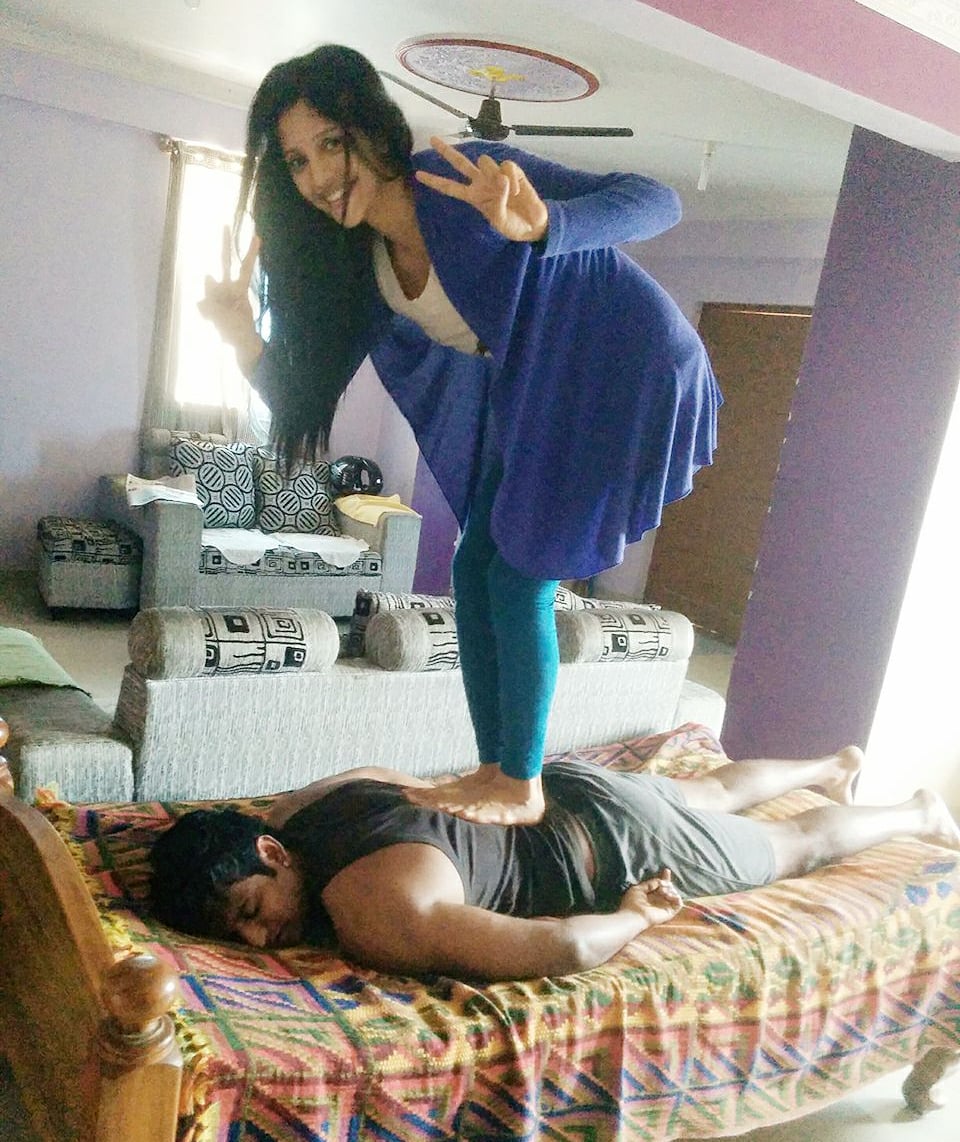 darlingkrishnaa's tweet photo. Your love is  pure, your heart is pure, your smile is pure, I am blessed to have you, u showed me what real happiness is, which inspired to write Nidhima.  Happy Birthday @MilanaNagaraj love you bebuuu😘😘 *Nidhima just kicks but Milana... As u see in the picture 😃😃 https://t.co/GEbRojl49B