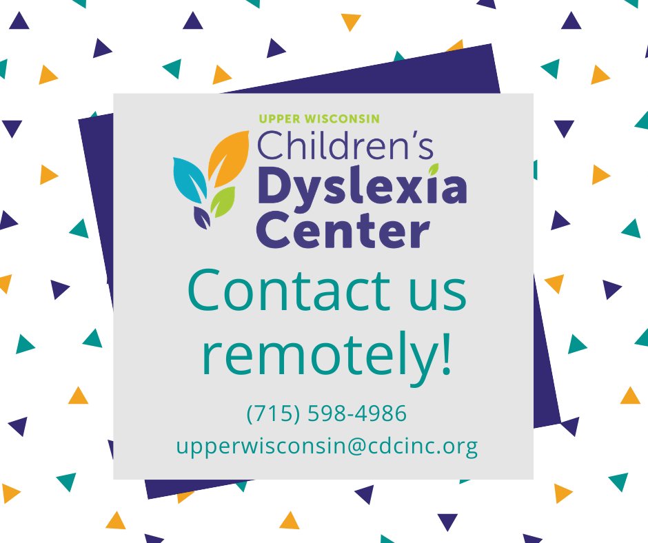 CDCUpperWI's tweet image. We know how to HELP dyslexic children learn to READ, WRITE, &amp;amp; SPELL.  Children's Dyslexia Center of Upper WI is supporting students during COVID-19. 
#SoKIDScanREAD
#2020FeelOurREACH