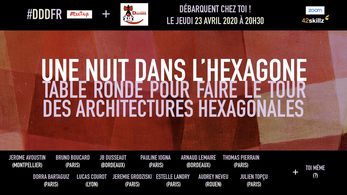 DDDesignFR's tweet photo. @tpierrain @TotherAlistair @duchessfr @DorraBartaguiz @Audrey_Neveu @estelandry @JeromeAvoustin @lucas_courot @JulienTopcu @Lilobase @BodySplash @pauline_io That’s it, the video of our Hexagonal Architecture panel (in french) is online ( https://t.co/UxTUC04aRG ) #DDDFR #DuchessFR 

Visual support: https://t.co/JAdkgm53eY 

Bon WE! https://t.co/rHXnnrGYVb