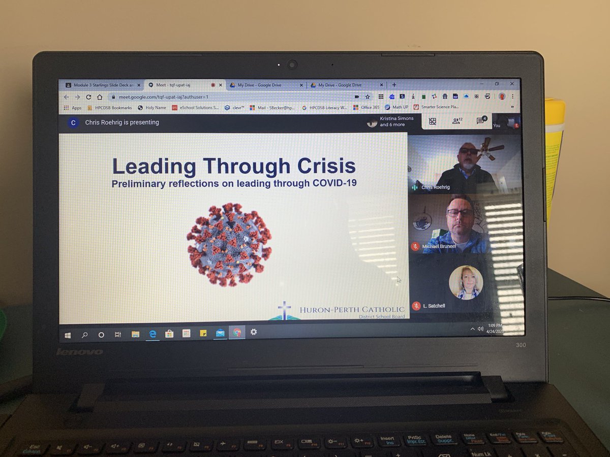 SarahBecker84's tweet photo. Very informative presentation to our #pqp20 cohort from @ChrisRoehrig on “Leading in a Crisis.” #reflect #buildstrongrelationships #dataispivotal #mentalwellness @mikebruneel @Walkertongreg https://t.co/1I0OUFprao