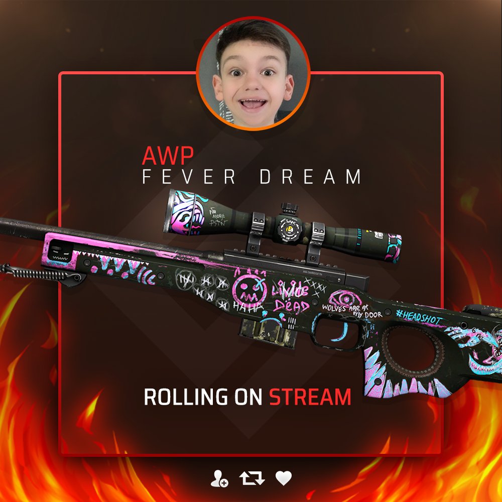 yungshapez's tweet photo. 🎁 AWP | FEVER DREAM STREAM GIVEAWAY

✅ RETWEET
✅ FOLLOW ME

⏰ ROLLING ON STREAM:
https://t.co/CCu9nE92iL https://t.co/BJlS57DZIu