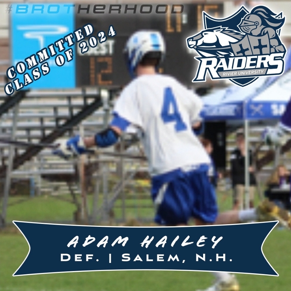 RivierMLax's tweet photo. Class of 2024 Adam Hailey Defense Salem NH &amp; NH Tomahawks Lacrosse, Welcome to the #BROTHERHOOD  @nhtomahawks @RivierRaiders @RivUniversity https://t.co/LSjD1Usn8S