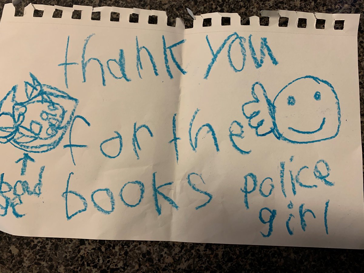 A special thank you to Mason, Maegan, Cam, Kai, Makenna &amp; Stormy, neighbors of School Resource Officer Ava Radley, who left a special note and goodies on her front porch yesterday.