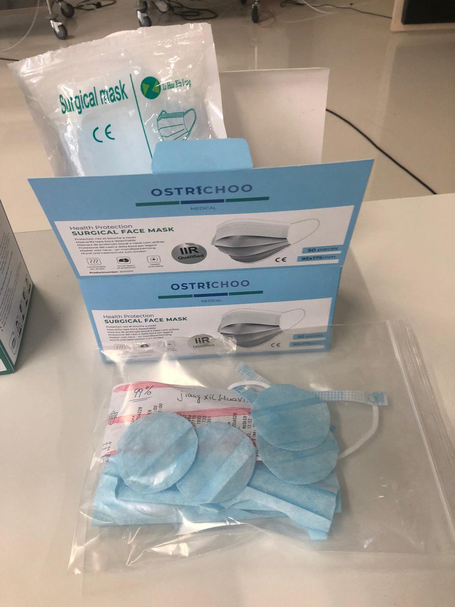 Vers van de test in het lab vanmiddag. Van deze chirurgische maskers liggen er NU 700.000 klaar en kunnen er 1 MILJOEN per week geleverd worden. Filterverificatie 99% (zie bon). Thuiszorg, kappers: ze SMACHTEN hiernaar. En het LCH? Die WILLEN ze niet eens testen. #FVD #VWSfail