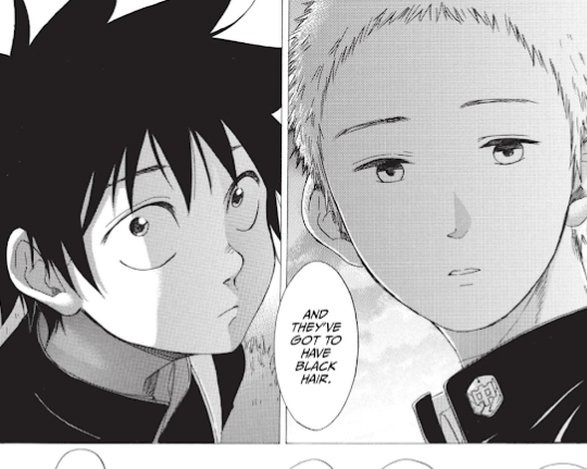 I can't get over how when Toma told Taichi about the sort of "girl" he likes he included just one truth, ie, about Tai's own black hair and he looked right at him. The closest he could come to confessing - damn I can tell this manga is going to emotionally DESTROY me 